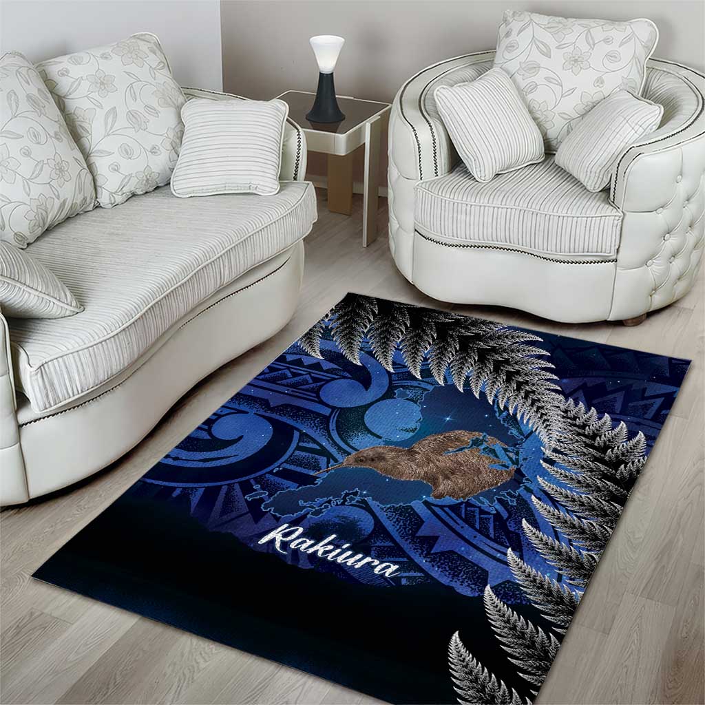 New Zealand Stewart Island Area Rug Rakiura Kiwi Maori Glowing Sky