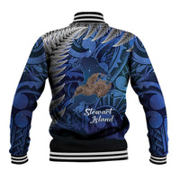 New Zealand Stewart Island Baseball Jacket Rakiura Kiwi Maori Glowing Sky