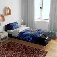 New Zealand Stewart Island Bedding Set Rakiura Kiwi Maori Glowing Sky