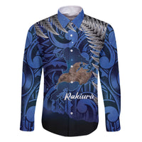 New Zealand Stewart Island Family Matching Off The Shoulder Long Sleeve Dress and Hawaiian Shirt Rakiura Kiwi Maori Glowing Sky