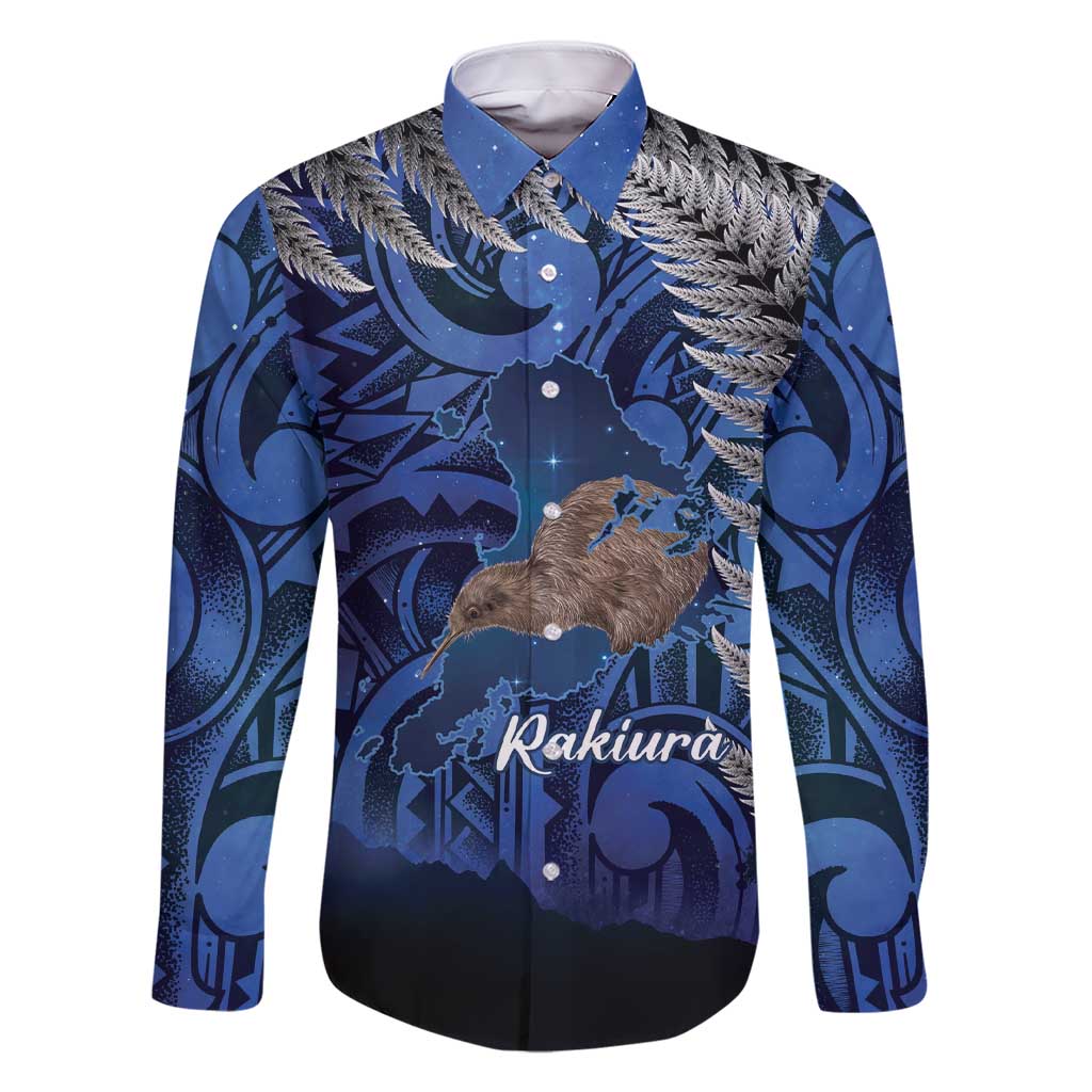 New Zealand Stewart Island Family Matching Short Sleeve Bodycon Dress and Hawaiian Shirt Rakiura Kiwi Maori Glowing Sky