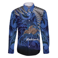 New Zealand Stewart Island Family Matching Short Sleeve Bodycon Dress and Hawaiian Shirt Rakiura Kiwi Maori Glowing Sky