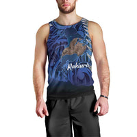 New Zealand Stewart Island Men Tank Top Rakiura Kiwi Maori Glowing Sky