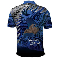 New Zealand Stewart Island Polo Shirt Rakiura Kiwi Maori Glowing Sky