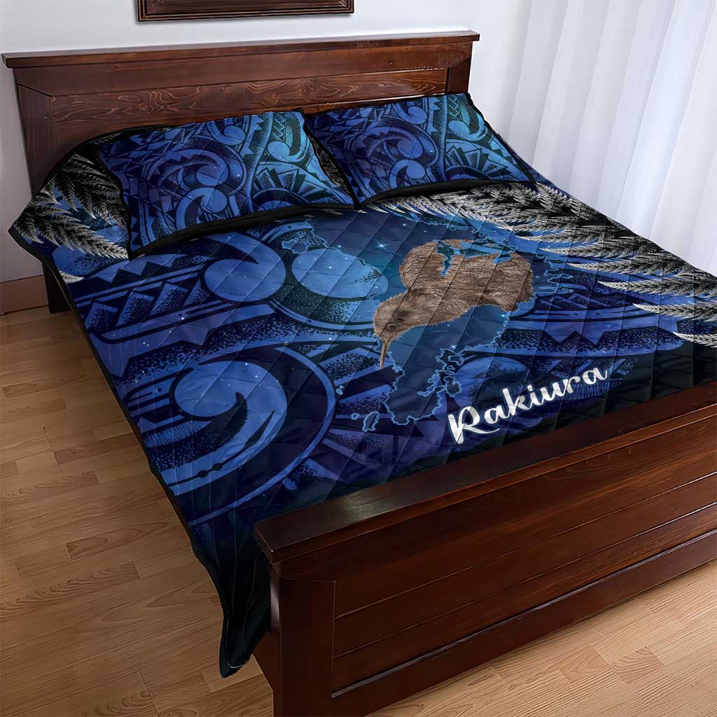 New Zealand Stewart Island Quilt Bed Set Rakiura Kiwi Maori Glowing Sky