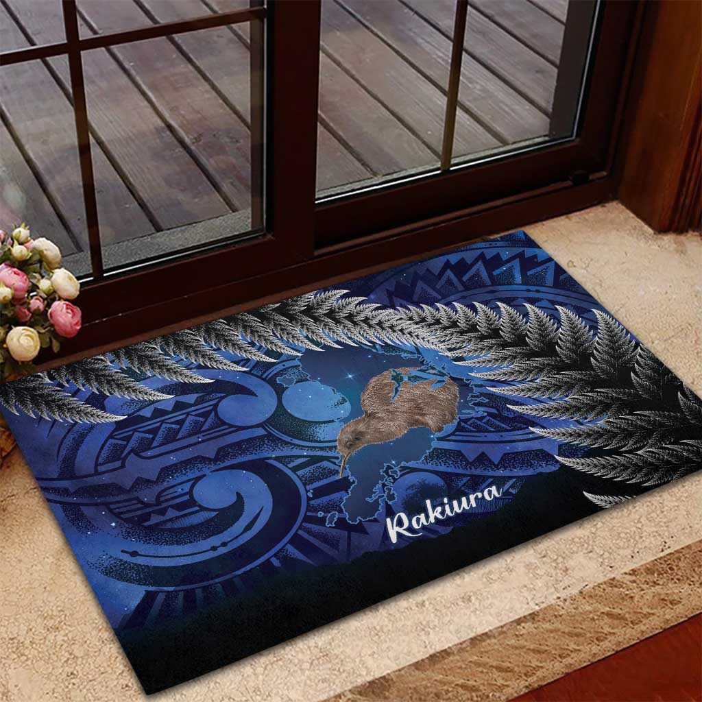 New Zealand Stewart Island Rubber Doormat Rakiura Kiwi Maori Glowing Sky