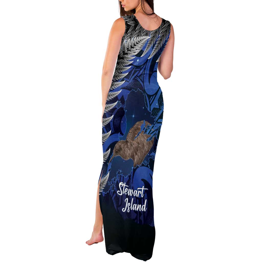 New Zealand Stewart Island Tank Maxi Dress Rakiura Kiwi Maori Glowing Sky
