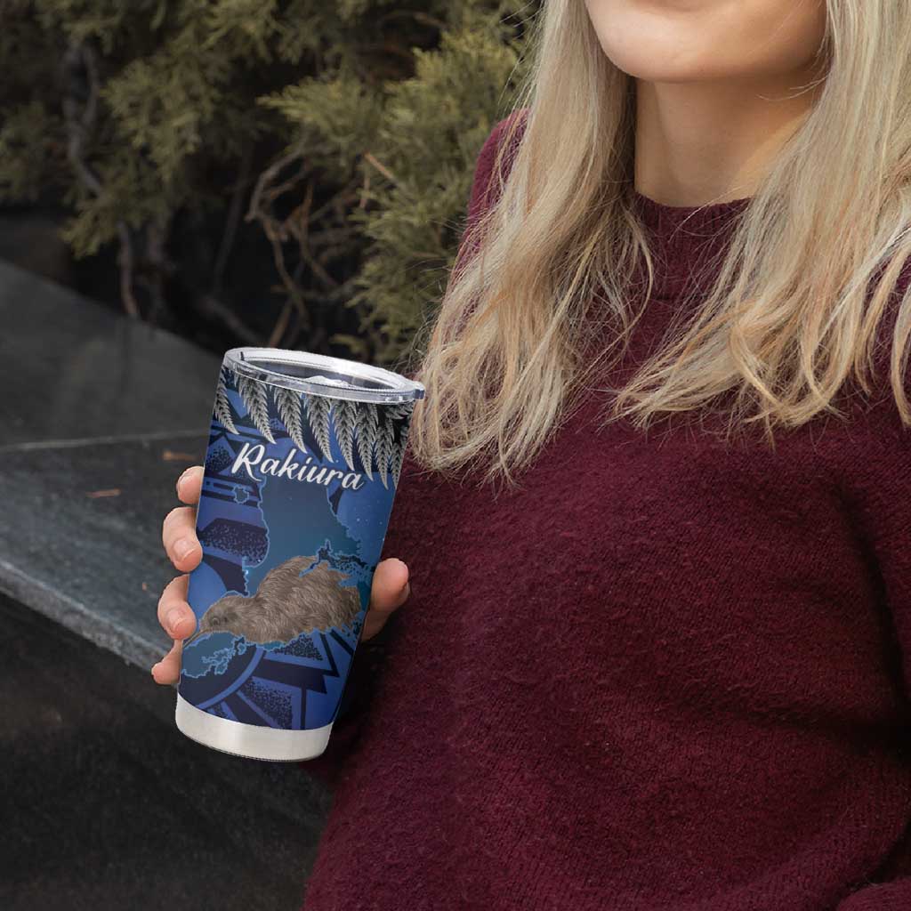 New Zealand Stewart Island Tumbler Cup Rakiura Kiwi Maori Glowing Sky