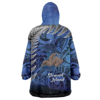 New Zealand Stewart Island Wearable Blanket Hoodie Rakiura Kiwi Maori Glowing Sky