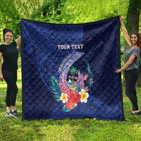 Personalised Guam Liberation Day Quilt Happy 80th Anniversary Fish Hook Mix Tropical Flowers LT14 - Polynesian Pride