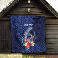 Personalised Guam Liberation Day Quilt Happy 80th Anniversary Fish Hook Mix Tropical Flowers LT14 - Polynesian Pride