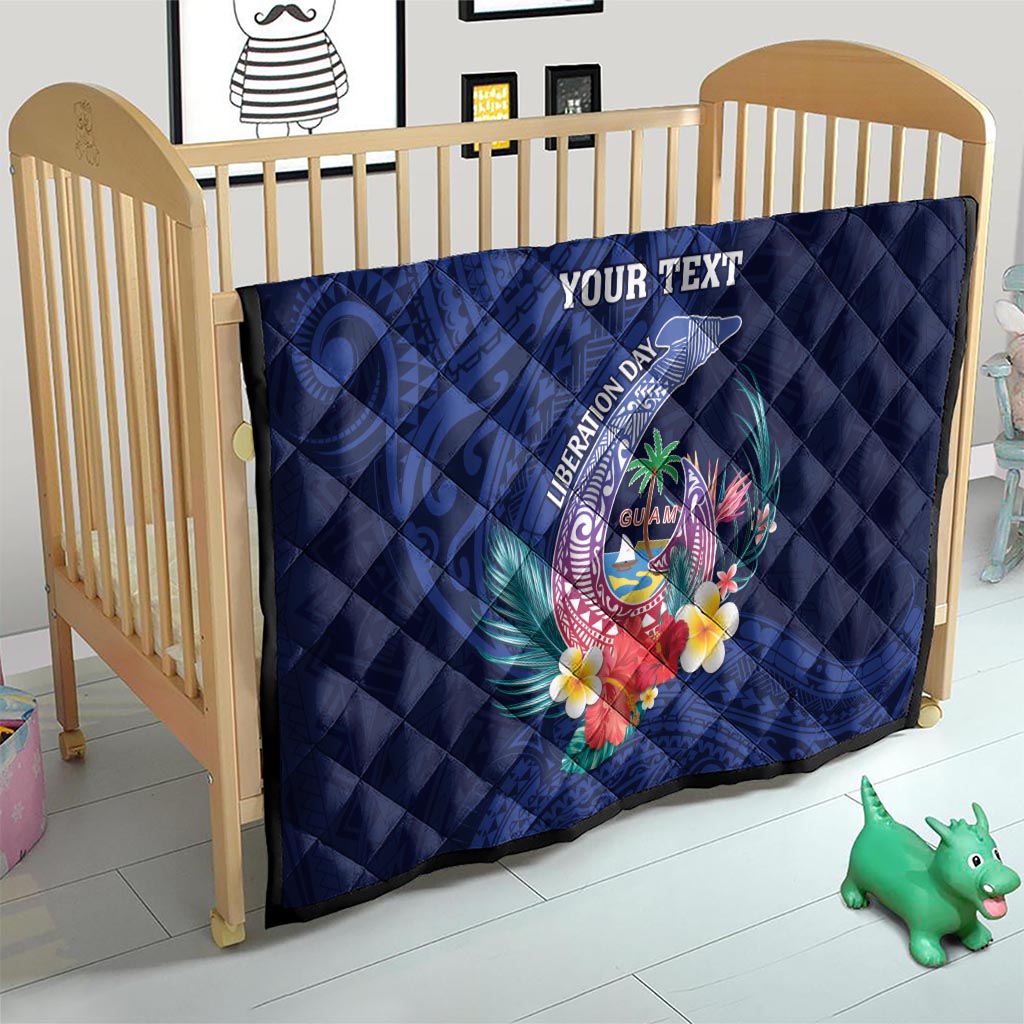 Personalised Guam Liberation Day Quilt Happy 80th Anniversary Fish Hook Mix Tropical Flowers LT14 - Polynesian Pride