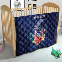 Personalised Guam Liberation Day Quilt Happy 80th Anniversary Fish Hook Mix Tropical Flowers LT14 - Polynesian Pride