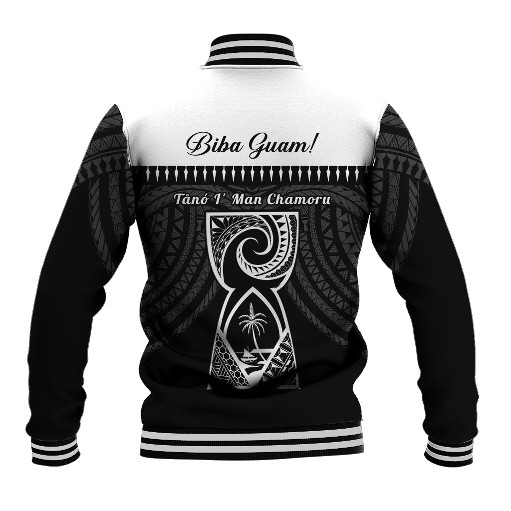 Guam Liberation Day Baseball Jacket Biba Guahan Chamorro 80th Anniversary - Black LT14 - Polynesian Pride