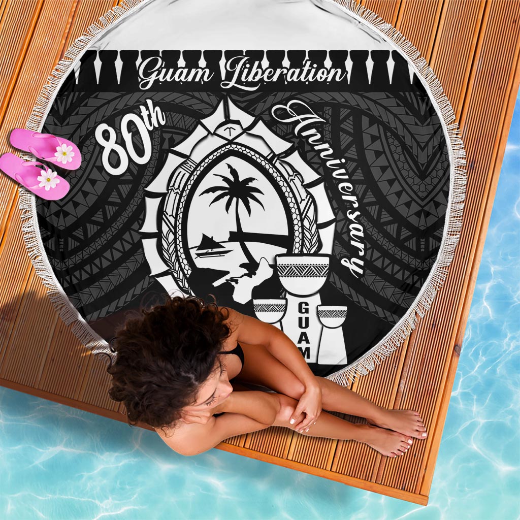 Guam Liberation Day Beach Blanket Biba Guahan Chamorro 80th Anniversary - Black
