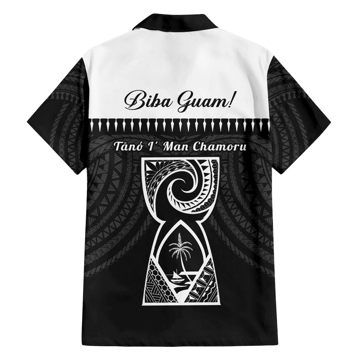 Guam Liberation Day Family Matching Puletasi and Hawaiian Shirt Biba Guahan Chamorro 80th Anniversary - Black