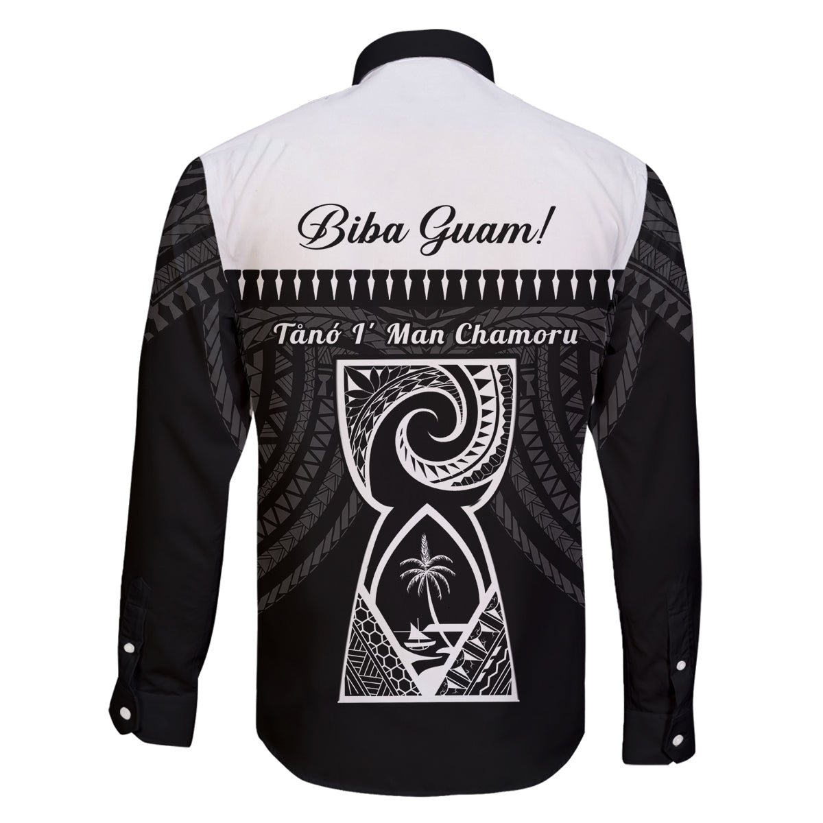 Guam Liberation Day Family Matching Tank Maxi Dress and Hawaiian Shirt Biba Guahan Chamorro 80th Anniversary - Black
