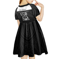 Guam Liberation Day Kid Short Sleeve Dress Biba Guahan Chamorro 80th Anniversary - Black LT14 - Polynesian Pride