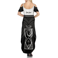 Guam Liberation Day Summer Maxi Dress Biba Guahan Chamorro 80th Anniversary - Black