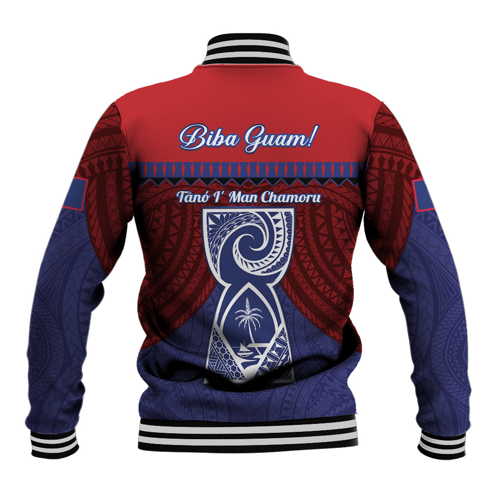 Guam Liberation Day Baseball Jacket Biba Guahan Chamorro 80th Anniversary - Blue LT14 - Polynesian Pride