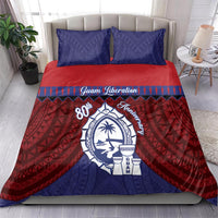 Guam Liberation Day Bedding Set Biba Guahan Chamorro 80th Anniversary - Blue