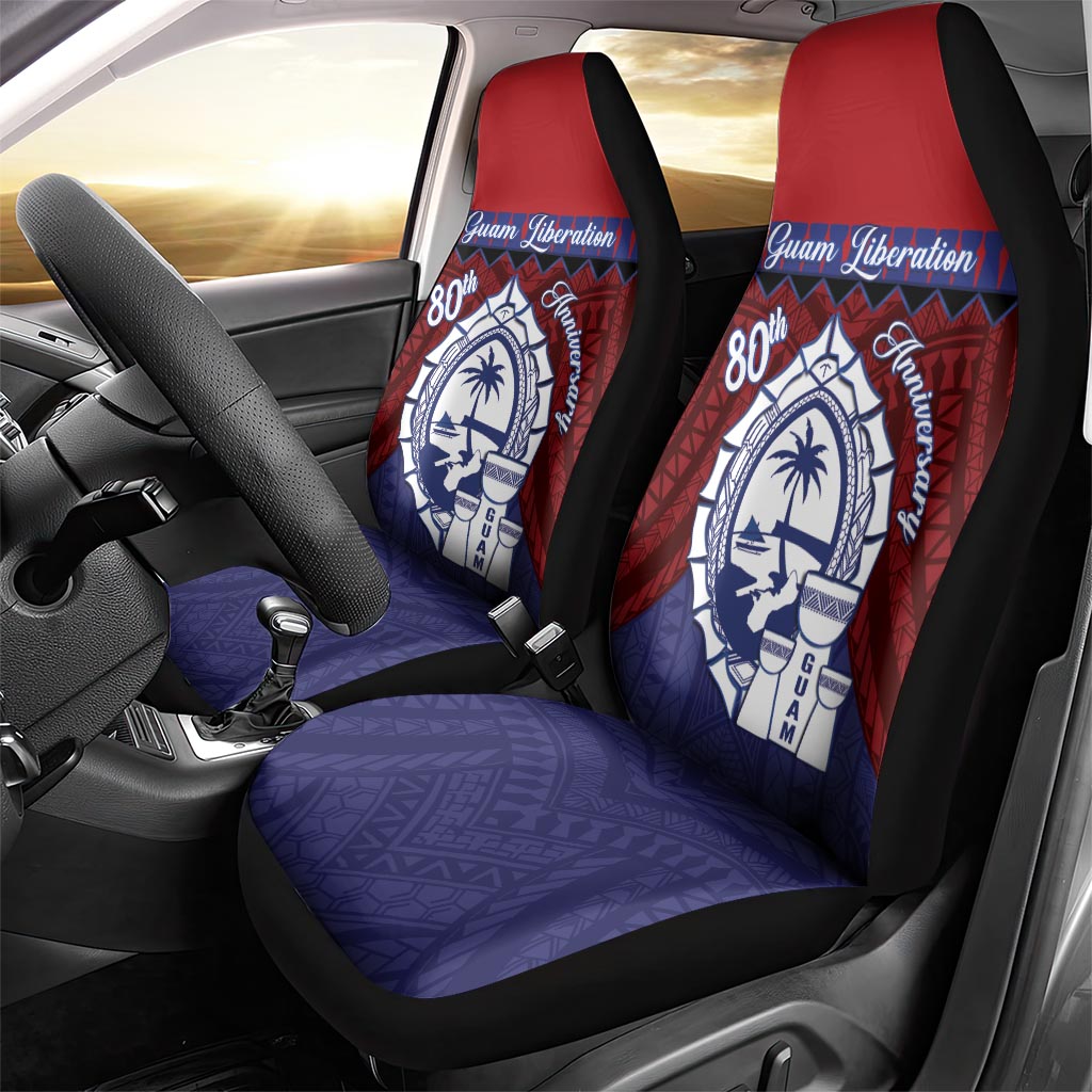 Guam Liberation Day Car Seat Cover Biba Guahan Chamorro 80th Anniversary - Blue