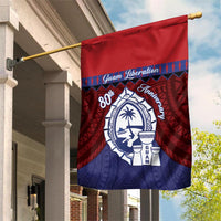 Guam Liberation Day Garden Flag Biba Guahan Chamorro 80th Anniversary - Blue LT14 House Flag Blue - Polynesian Pride