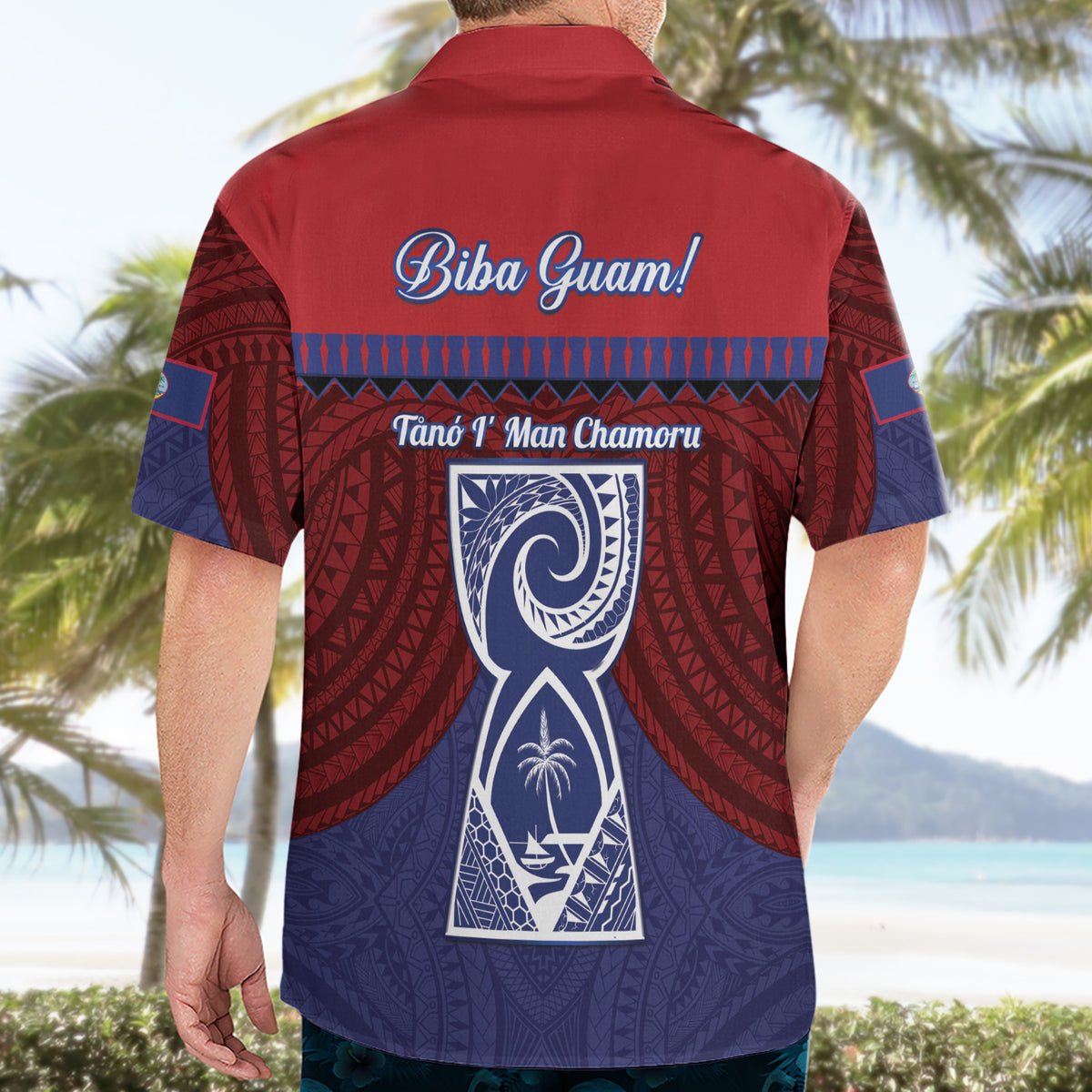Guam Liberation Day Hawaiian Shirt Biba Guahan Chamorro 80th Anniversary - Blue