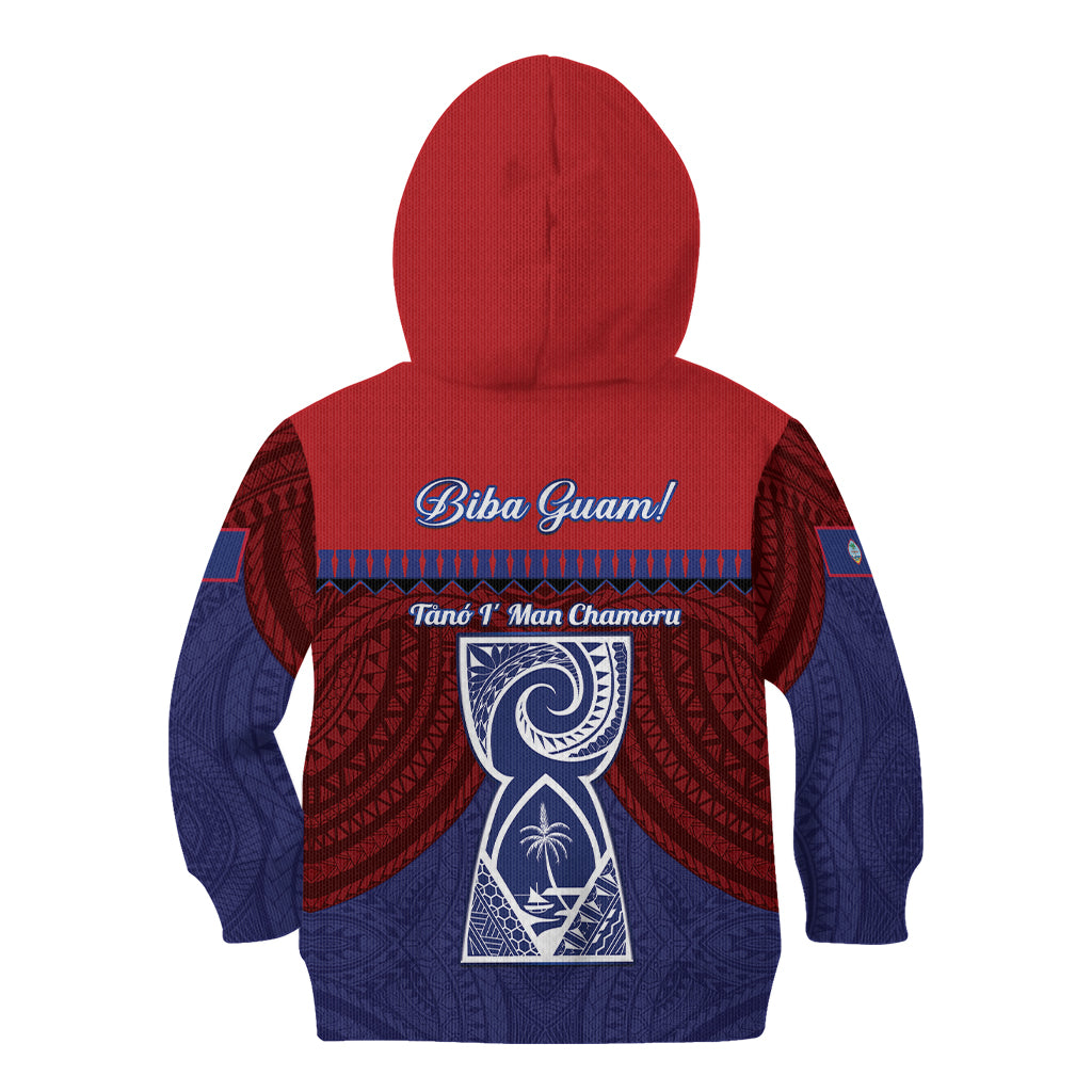 Guam Liberation Day Kid Hoodie Biba Guahan Chamorro 80th Anniversary - Blue LT14 - Polynesian Pride