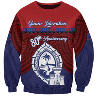 Guam Liberation Day Sweatshirt Biba Guahan Chamorro 80th Anniversary - Blue LT14 Unisex Blue - Polynesian Pride