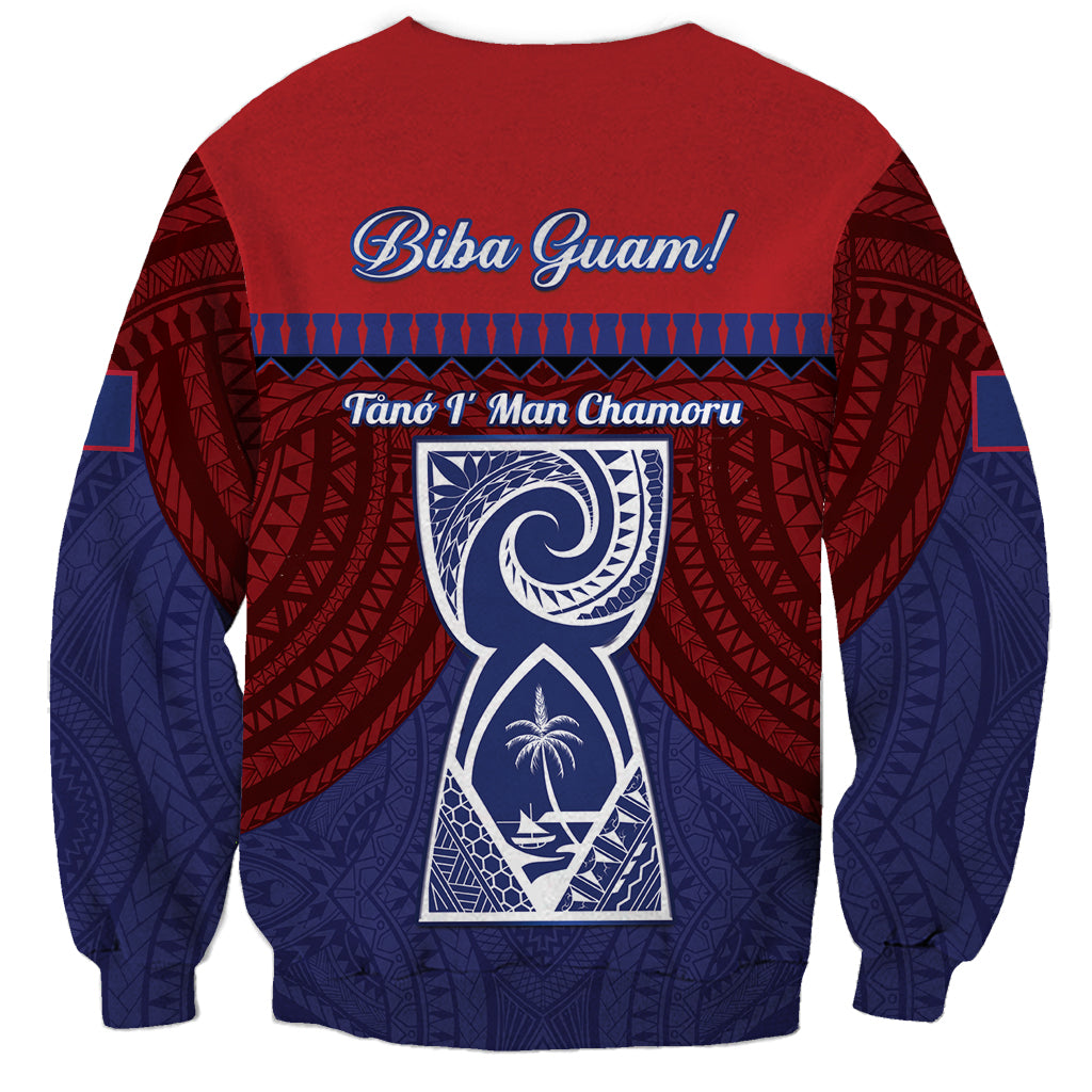 Guam Liberation Day Sweatshirt Biba Guahan Chamorro 80th Anniversary - Blue LT14 - Polynesian Pride