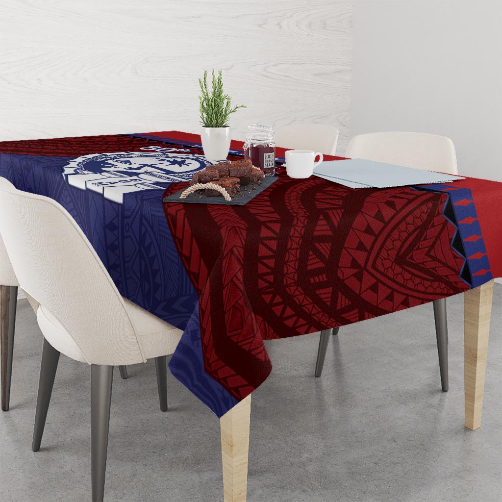 Guam Liberation Day Tablecloth Biba Guahan Chamorro 80th Anniversary - Blue
