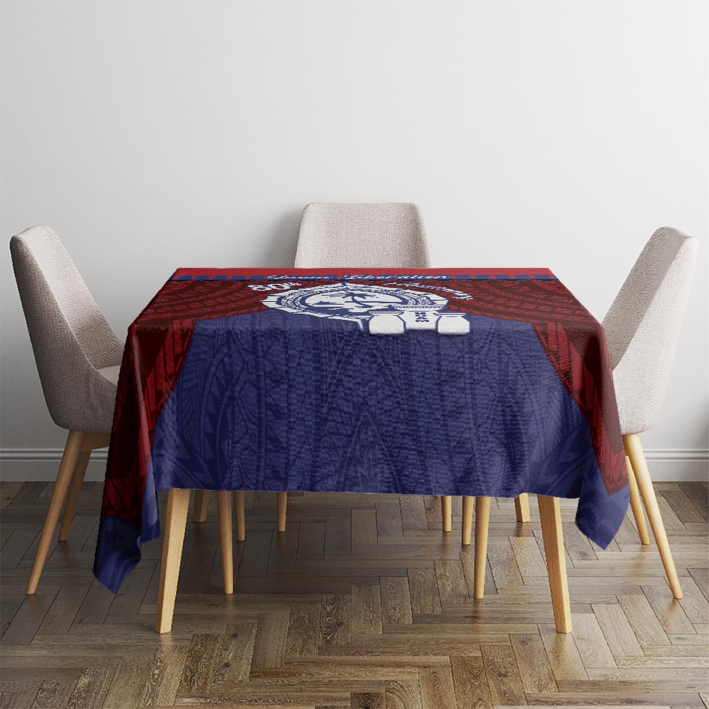 Guam Liberation Day Tablecloth Biba Guahan Chamorro 80th Anniversary - Blue