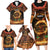 Samoa Teuila 2024 Festival Family Matching Long Sleeve Bodycon Dress and Hawaiian Shirt Samoan Siva Afi With Red Gingers