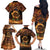 Samoa Teuila 2024 Festival Family Matching Off The Shoulder Long Sleeve Dress and Hawaiian Shirt Samoan Siva Afi With Red Gingers
