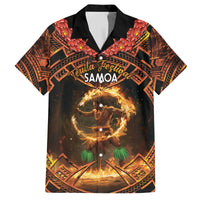 Samoa Teuila 2024 Festival Family Matching Off The Shoulder Long Sleeve Dress and Hawaiian Shirt Samoan Siva Afi With Red Gingers