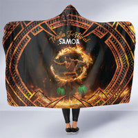Samoa Teuila 2024 Festival Hooded Blanket Samoan Siva Afi With Red Gingers