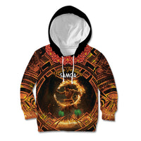 Samoa Teuila 2024 Festival Kid Hoodie Samoan Siva Afi With Red Gingers LT14 Hoodie Black - Polynesian Pride