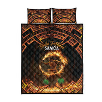 Samoa Teuila 2024 Festival Quilt Bed Set Samoan Siva Afi With Red Gingers