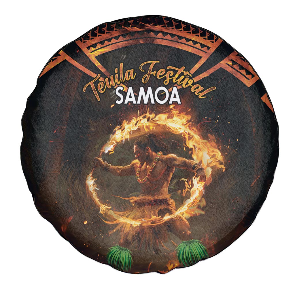 Samoa Teuila 2024 Festival Spare Tire Cover Samoan Siva Afi With Red Gingers LT14 - Polynesian Pride