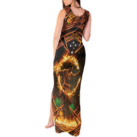 Samoa Teuila 2024 Festival Tank Maxi Dress Samoan Siva Afi With Red Gingers