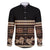 Black Samoa Siapo Teuila Flowers Family Matching Mermaid Dress and Hawaiian Shirt