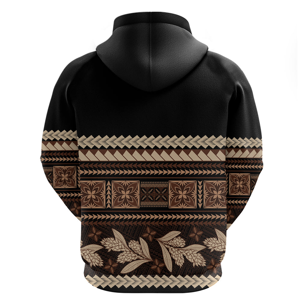 Black Samoa Siapo Teuila Flowers Hoodie