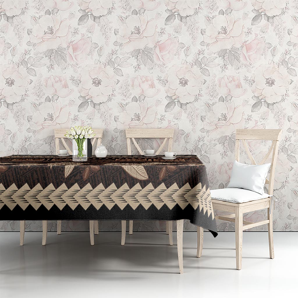 Black Samoa Siapo Teuila Flowers Tablecloth