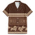 Brown Samoa Siapo Teuila Flowers Hawaiian Shirt