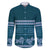 Dark Cyan Samoa Siapo Teuila Flowers Family Matching Puletasi and Hawaiian Shirt