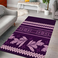 Purple Samoa Siapo Teuila Flowers Area Rug