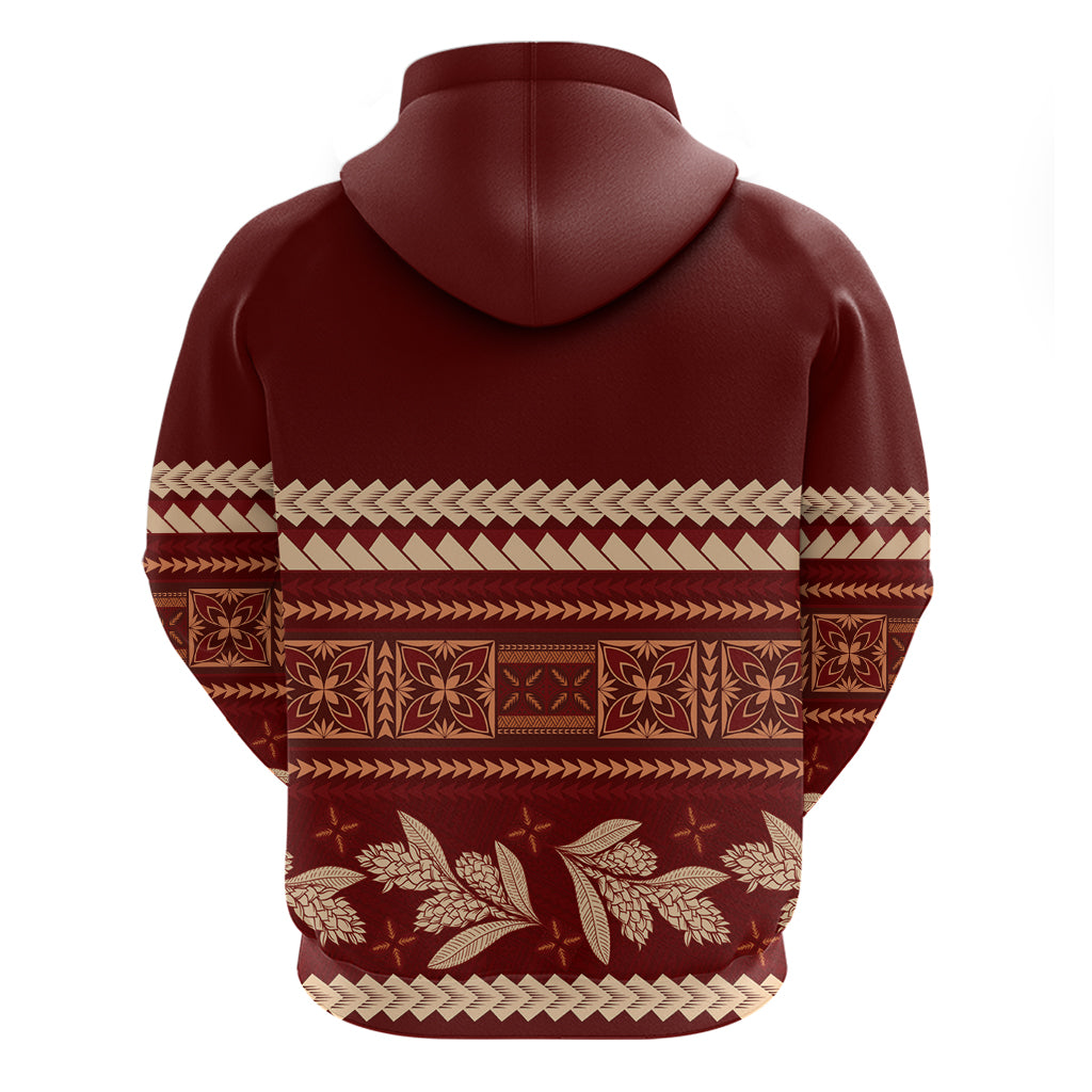 Red Samoa Siapo Teuila Flowers Hoodie