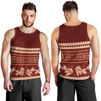 Red Samoa Siapo Teuila Flowers Men Tank Top