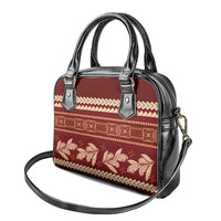 Red Samoa Siapo Teuila Flowers Shoulder Handbag